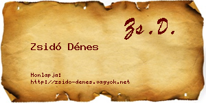Zsidó Dénes névjegykártya
